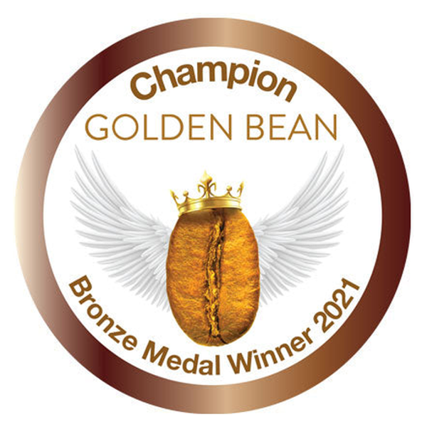 Golden Bean Champion Bronze Medal Winner 2021 - 3 medals: Echo (Almond), Foxtrot (Almond), Foxtrot (Latte)
