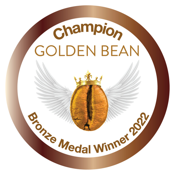Golden Bean Champion Bronze Medal Winner 2022 - 5 medals: Alpha (Latte), Bravo (Latte), Charlie (Latte), Delta (Latte), Echo (Latte)